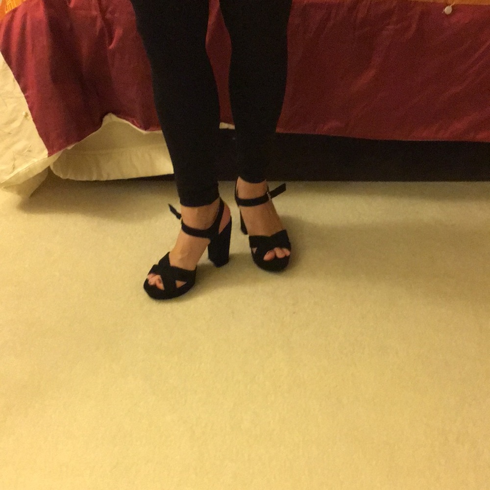 Brand new Anne Klein black sandal heels